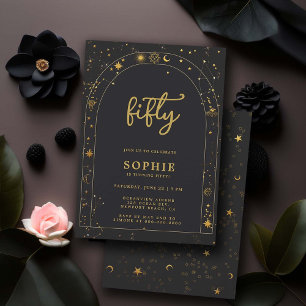 Invitation Mystic Fortune Astrologie Boho Arch 50e anniversai