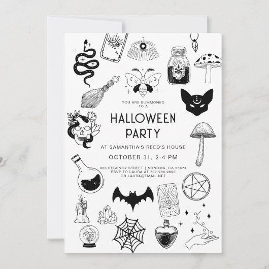 Invitation Mystic Halloween Party (Devant)