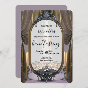 Invitation Mystic Night Gold Drapes Handfases