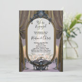 Invitation Mystic Night Gold Draps Partie d'engagement (Debout devant)