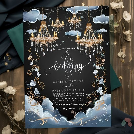 Invitation Mystic Nuages Opulent Mariage de lustre