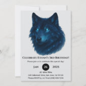 Invitation Mystic Star Wolf Birthday (Devant)