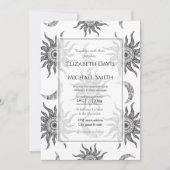 Invitation Mystic Sun Moon noir et blanc (Devant)