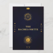 Invitation Mystic Tarot Fortune Navy Gold Bachelorte Party (Devant)