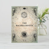 Invitation Mystic Tarot Fortune Peacock Bachelorette Party (Debout devant)