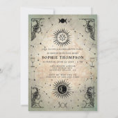 Invitation Mystic Tarot Fortune Peacock Bachelorette Party (Dos)