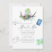 Invitation Mystical Boho Succulent Miss À Mme Fête des mariée (Devant)