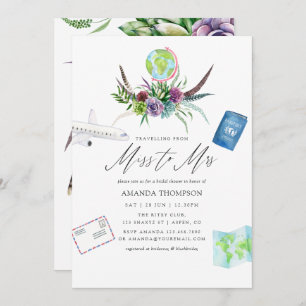 Invitation Mystical Boho Succulent Miss À Mme Fête des mariée