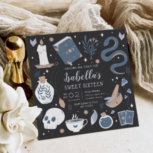 Invitation Mystical Crystal Fortune Teller Sweet Sixteen