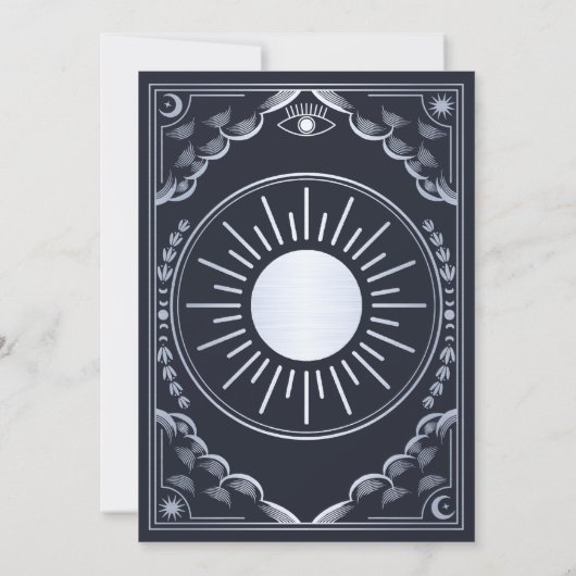 Invitation Mystical Elegant Tarot Mariage gothique (Dos)