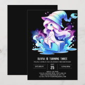 Invitation Mystical Elegant Wizard Anniversaire (Devant / Derrière)