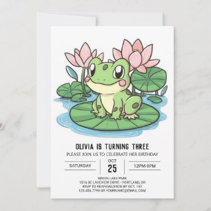 Invitation Mystical Simple Frog Digital Anniversaire