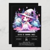 Invitation Mystical Sweet Wizard Anniversaire (Devant / Derrière)