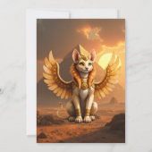 Invitation Mystical Winged Cat Sphinx - Art Imaginaire égypti (Dos)