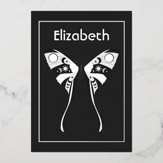 Invitation mystique de papillon céleste (Recto)