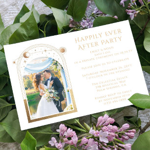 Invitation Mystique Heureux Jamais Après La Réception De Mari