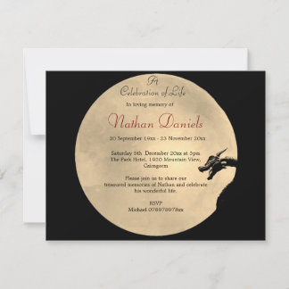 Invitation Mythical Dragon Celebration of Life Card