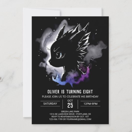 Invitation Mythique Aventure Dragon Anniversaire (Devant)