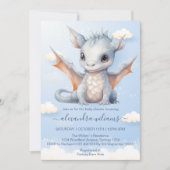 Invitation Mythique Dragon Baby shower Fairytale (Devant)