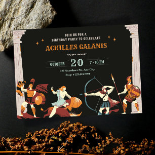 Invitation Mythologie Héros anniversaire