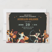 Invitation Mythologie Héros anniversaire (Devant)