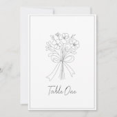 Invitation n° de table mariage de l'arc dessiné blanc et de l (Devant)