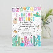 Invitation Nacho Baby shower moyen mexicain de la Fiesta (Debout devant)