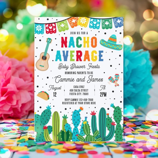 Invitation Nacho Baby shower moyen mexicain de la Fiesta