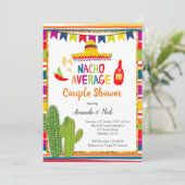 Invitation Nacho coloré mexicain Douche Couple Moyenne (Debout devant)