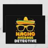 Invitation Nacho Détective moyenne Cinco de Mayo (Devant / Derrière)