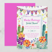 Invitation Nacho Fête des mariées moyenne Dernière Fiesta (Devant / Derrière)