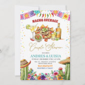 Invitation Nacho Margaritas Moyenne Floral Couple Douche (Devant)
