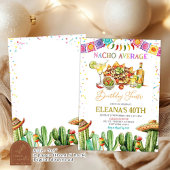 Invitation Nacho Margaritas moyennes adultes fête d'anniversa