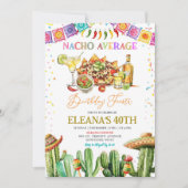 Invitation Nacho Margaritas moyennes adultes fête d'anniversa (Devant)