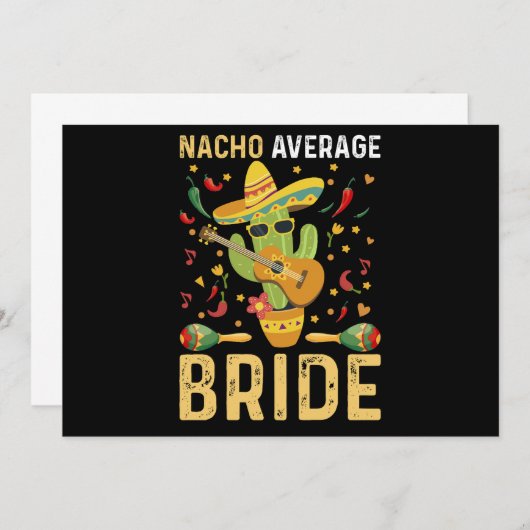 Invitation Nacho Moyenne Mariée Cinco De Mayo Mariage mexicai (Devant / Derrière)