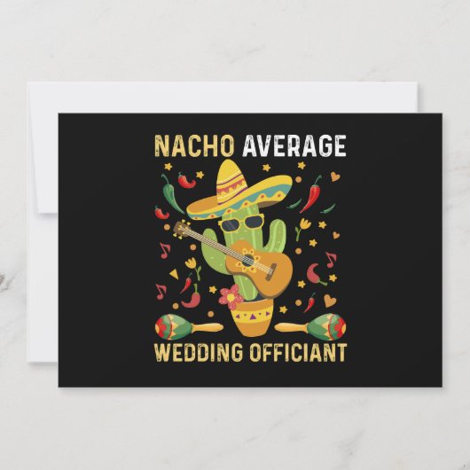 Invitation Nacho Officier Mariage moyen Parti Mexicain (Devant)