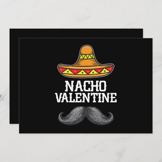 Invitation Nacho Valentines Day Mari espagnol mexicain (Devant / Derrière)