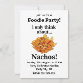Invitation Nachos Food Je Ne Pense Qu'Aux Nachos (Devant)