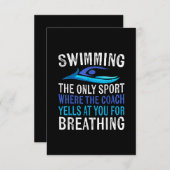 Invitation Nager Seulement Sport Où Entraîneur nager Cadeaux (Devant / Derrière)