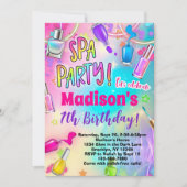 Invitation Nail Parti Spa polonais Anniversaire (Devant)
