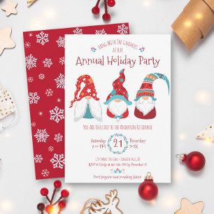 Invitation Nains mignons et amusants pour une fête de Noël mo