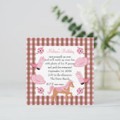 Invitation Naissance de Denim Cowgirl (Debout devant)