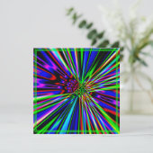 Invitation Naissance de la chaux d'explosion de néon (Debout devant)