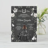 Invitation Naissance de la princesse noire et blanche Quincea (Debout devant)