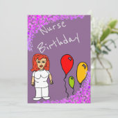 Invitation Naissance de l'infirmière (Debout devant)