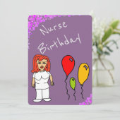 Invitation Naissance de l'infirmière (Debout devant)