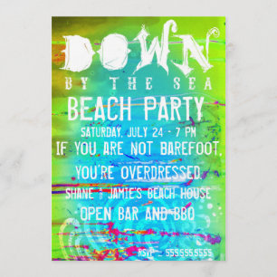 Invitation Naissance De Stella Down By The Sea Beach Party