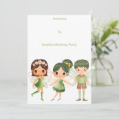 Invitation Naissance des fées vertes (Debout devant)