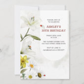 Invitation Naissance des lys et des jonquilles (Devant)