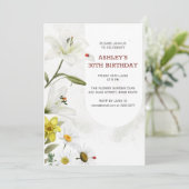 Invitation Naissance des lys et des jonquilles (Debout devant)